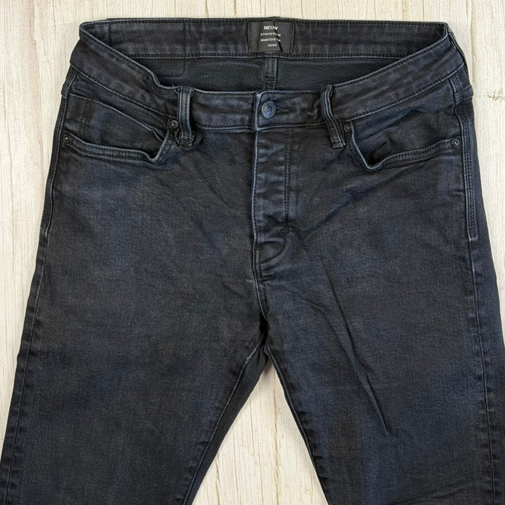 NEUW Mens 'IGGY Skinny' Stretch Tapered Black Jeans - Size 32/32