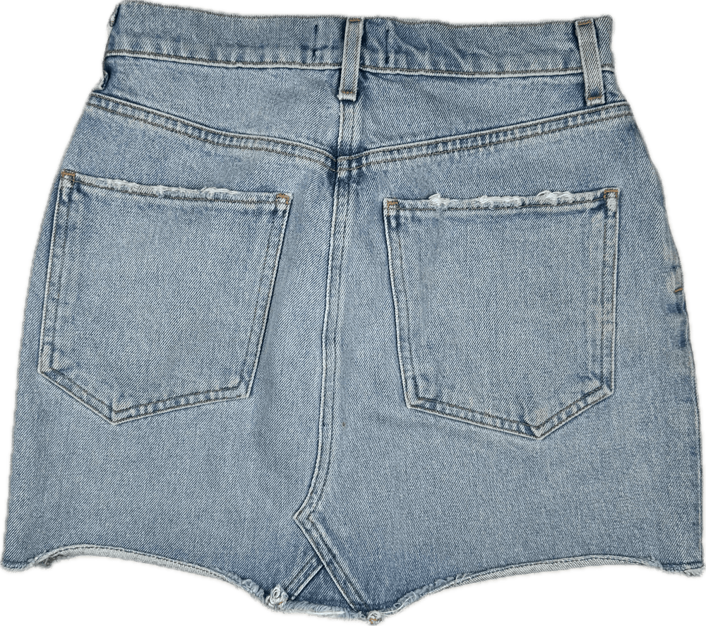 AGOLDE Button Fly Denim Jeans Skirt - Size 25 - Jean Pool