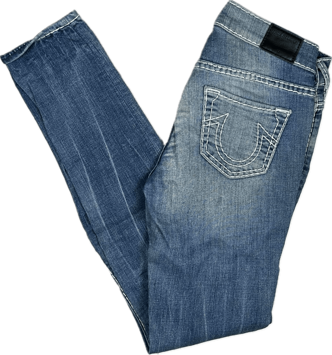 True Religion 'Halle' Mid Rise Super Skinny Jeans- Size 24 - Jean Pool