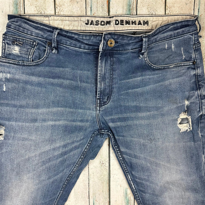 Denham 'Crop' Low Crotch Fit Mens Jeans - Size 38 - Jean Pool