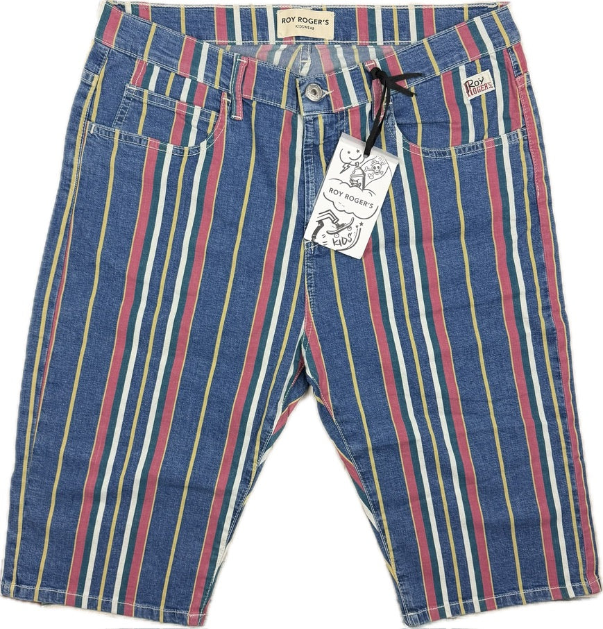 NWT - Roy Rogers Italy Boys Stripe Shorts - Size 16Y
