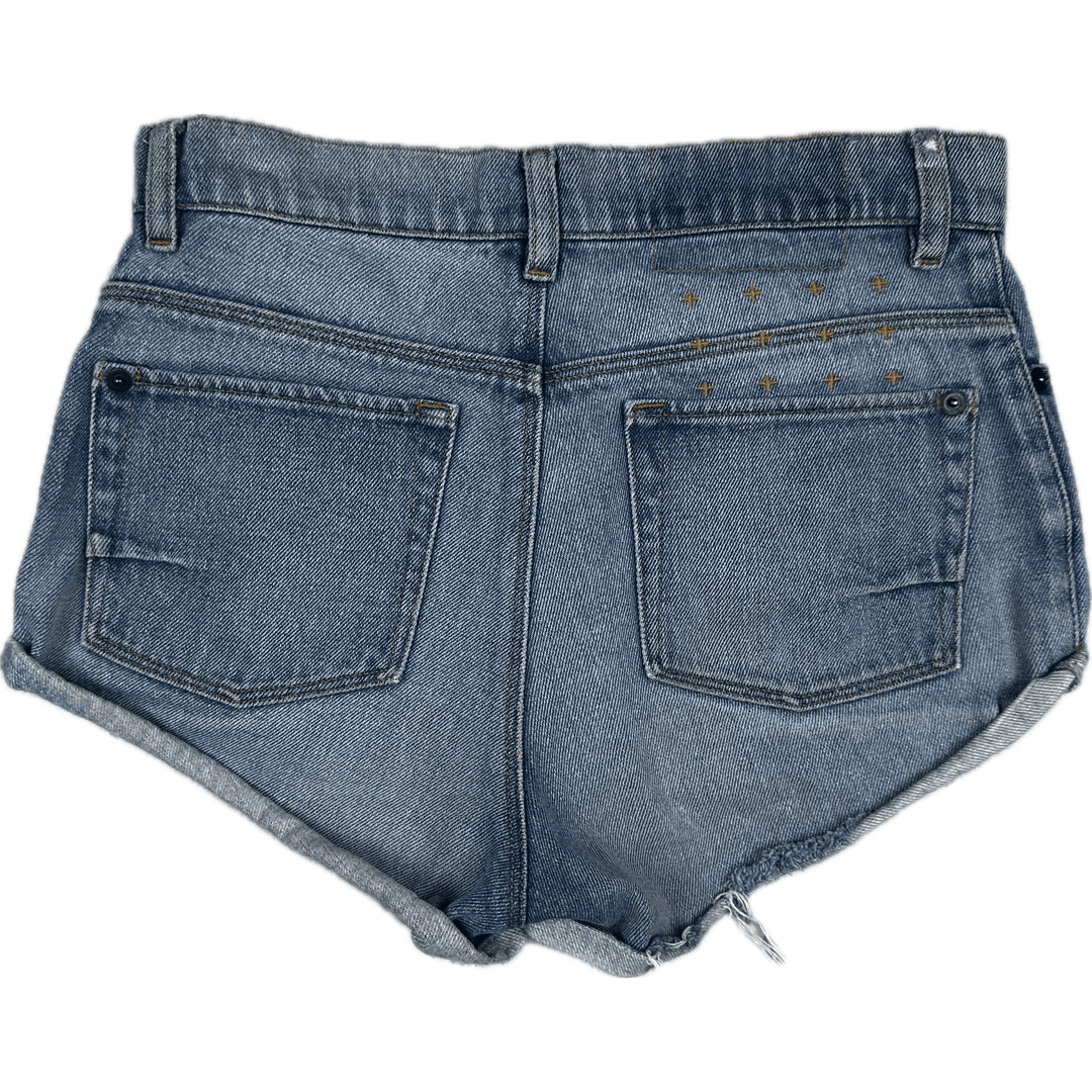 Ksubi Distressed Denim Shorts Size 26 Jean Pool