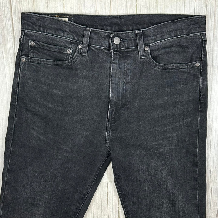 Levis 510 Black Skinny Leg Denim Jeans - Size 34"