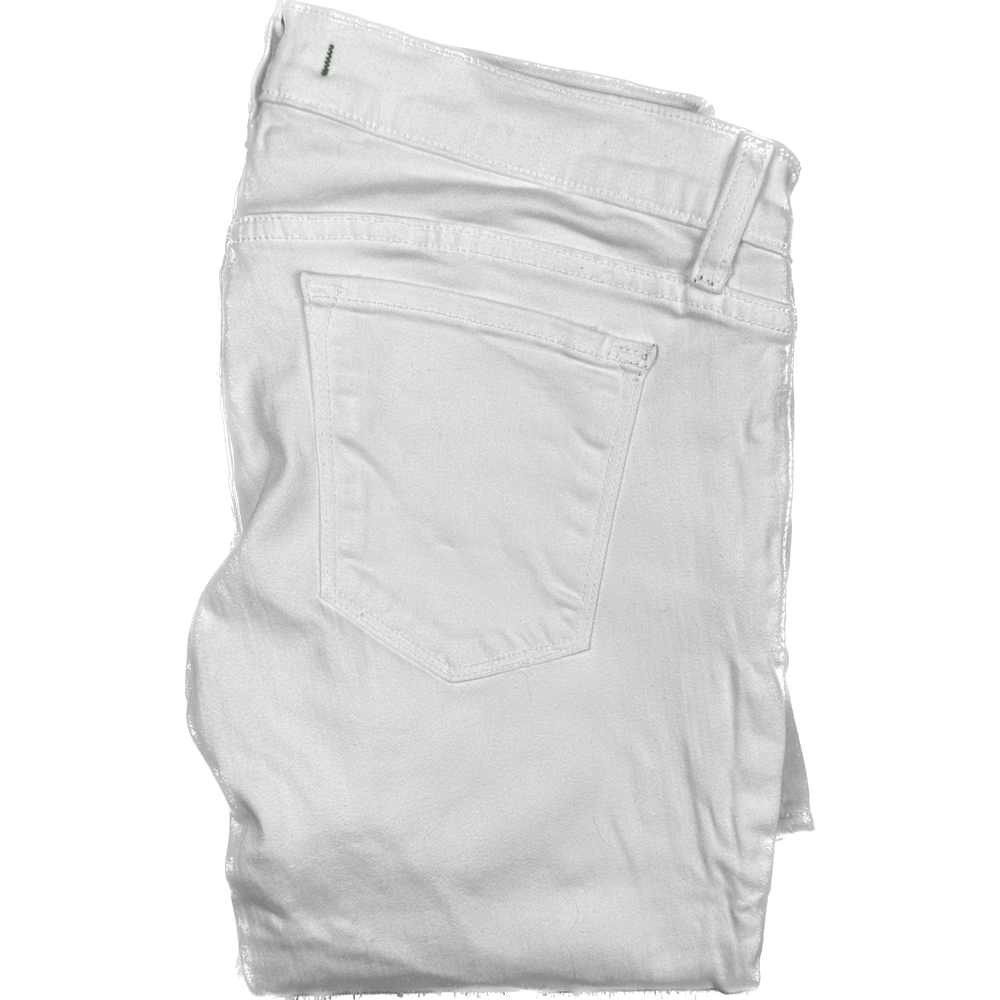 J Brand 'Zoey' Stretch White Zip Jeans- Size 30 - Jean Pool