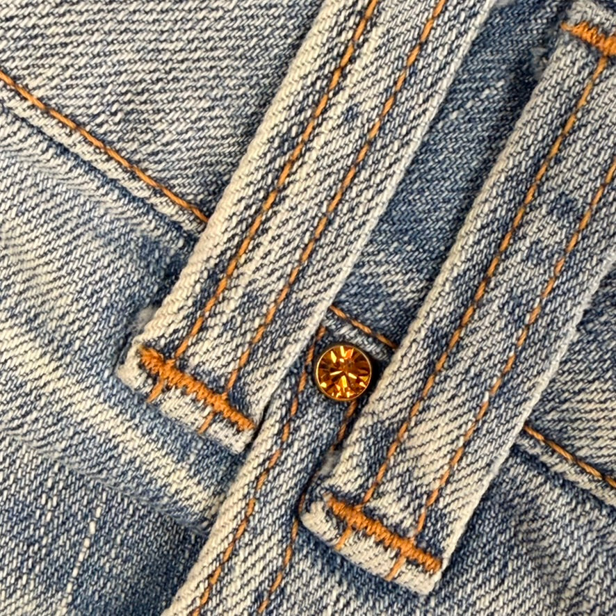 NWT- Italian MET Crystal Trim Low Rise Jeans- Size 30