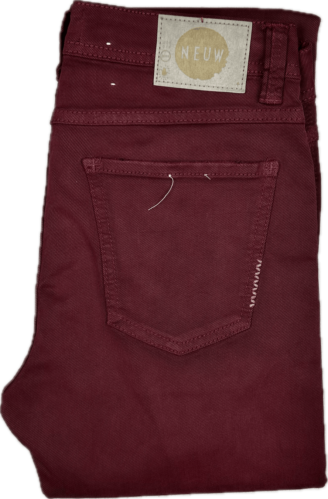 NEUW Mens 'IGGY Skinny' Burgundy Jeans - Size 30/32