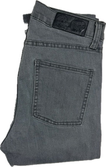 Cheap Monday 'Second Skin Upper Grey' Skinny Jeans - Size 30/32