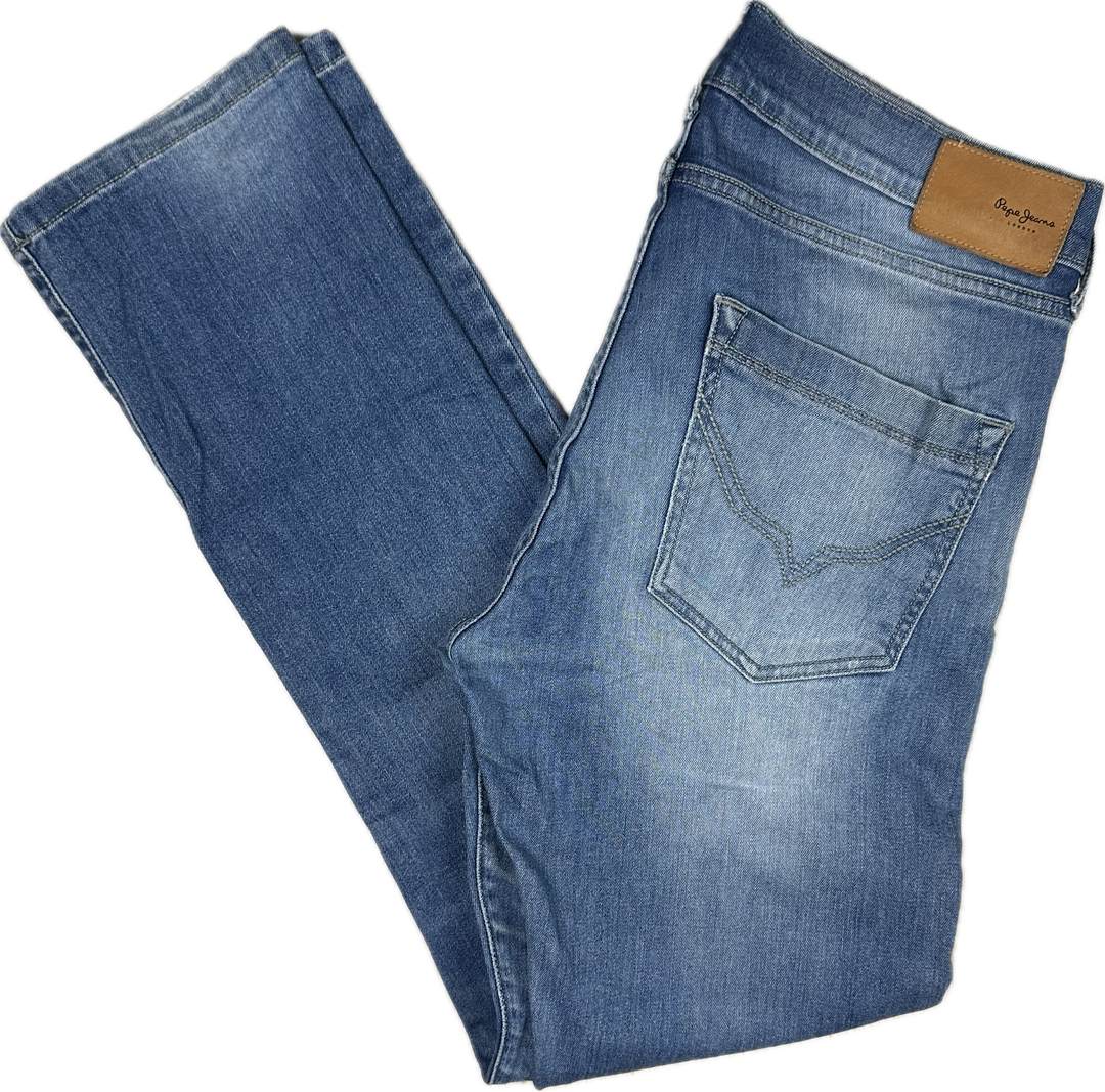 Pepe London- Mens "Vapour" Stretch Slim Fit  Jeans- Size 32