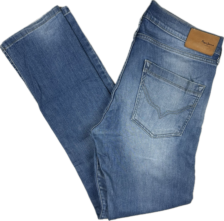 Pepe London- Mens "Vapour" Stretch Slim Fit  Jeans- Size 32