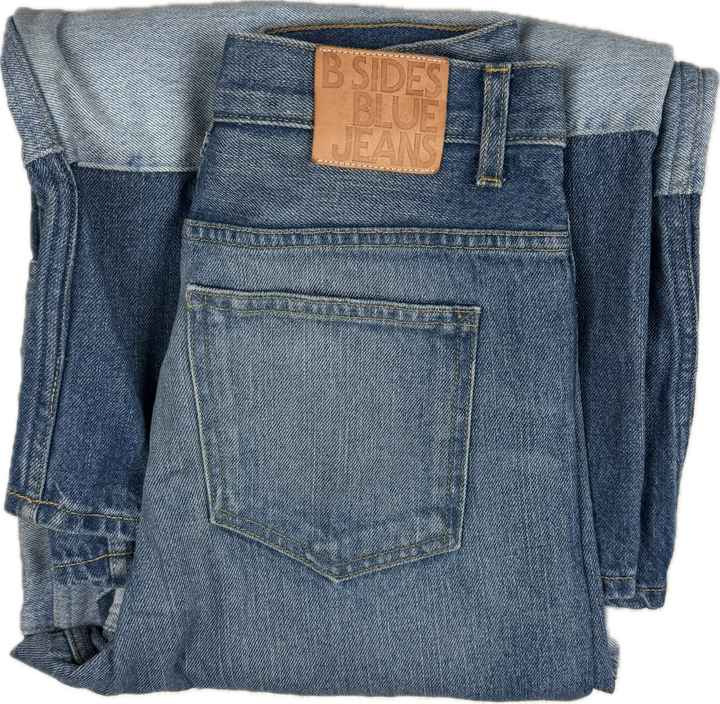 B Sides USA Made Super Wide Leg Patchwork 'Claude' Jeans   - Size 27