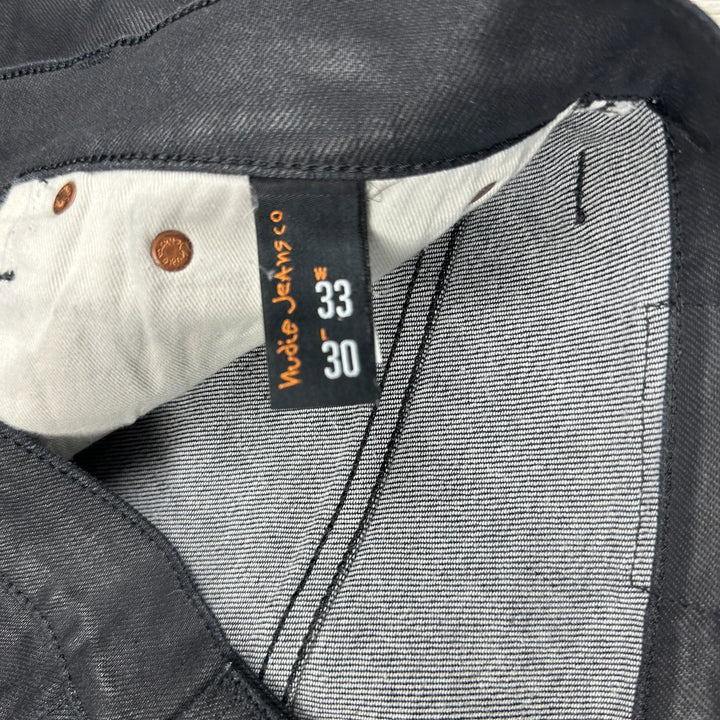 Nudie Jeans Co. 'Thin Finn' Black 2 Black Jeans - Size 33/30