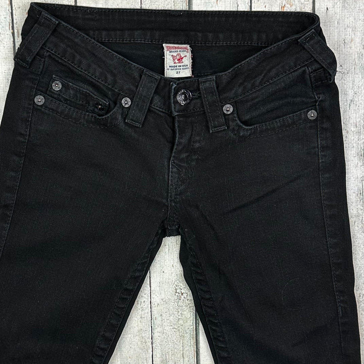 True Religion 'Stella' Black Skinny Jeans- Size 27 - Jean Pool