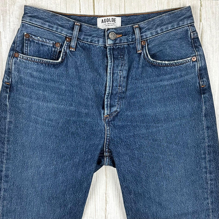 AGOLDE Blue High Rise 'Riley' Jeans- Size 28