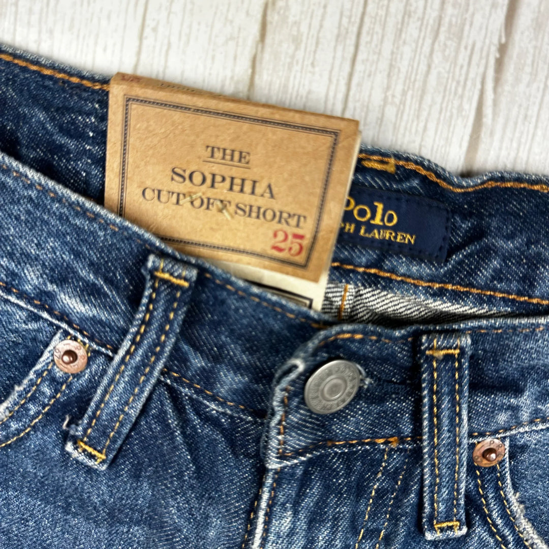 NWT- Ralph Lauren Polo 'The Sofia' Cut Off Shorts -Size 25
