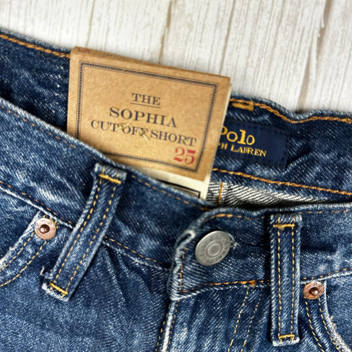 NWT- Ralph Lauren Polo 'The Sofia' Cut Off Shorts -Size 25
