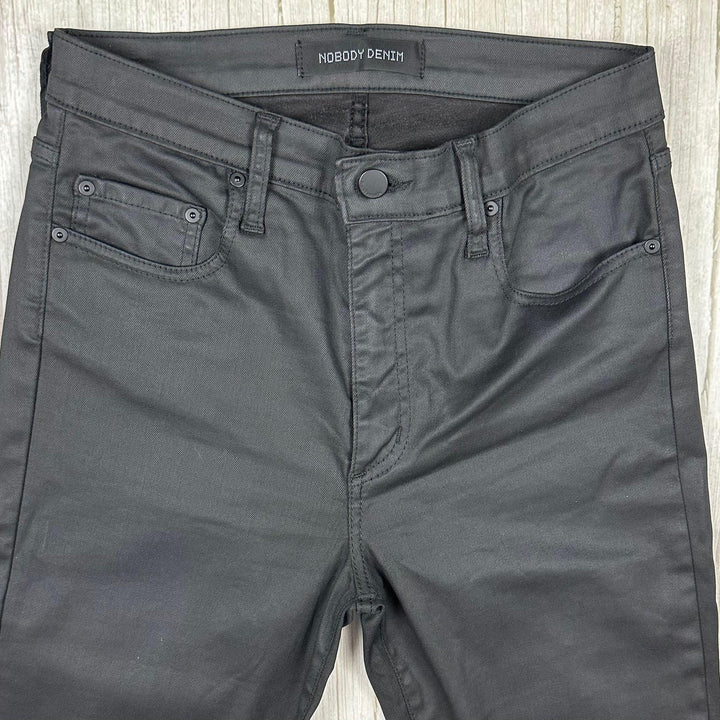 NOBODY Cult  Skinny Ankle High Rise Coated Black Jeans- Size 31