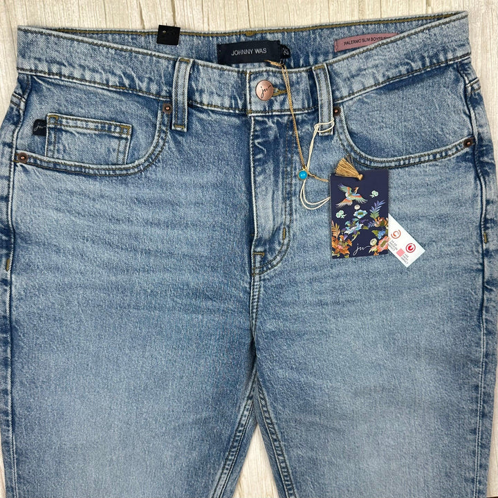 NWT- Johnny Was ‘Palermo' Slim Boyfriend Jeans - Size 28