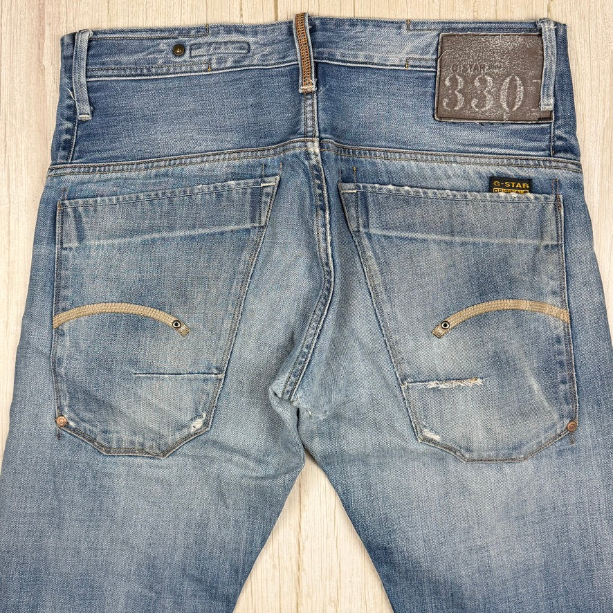 G Star RAW Mens 'Structor Straight' Trashed Jeans -Size 32
