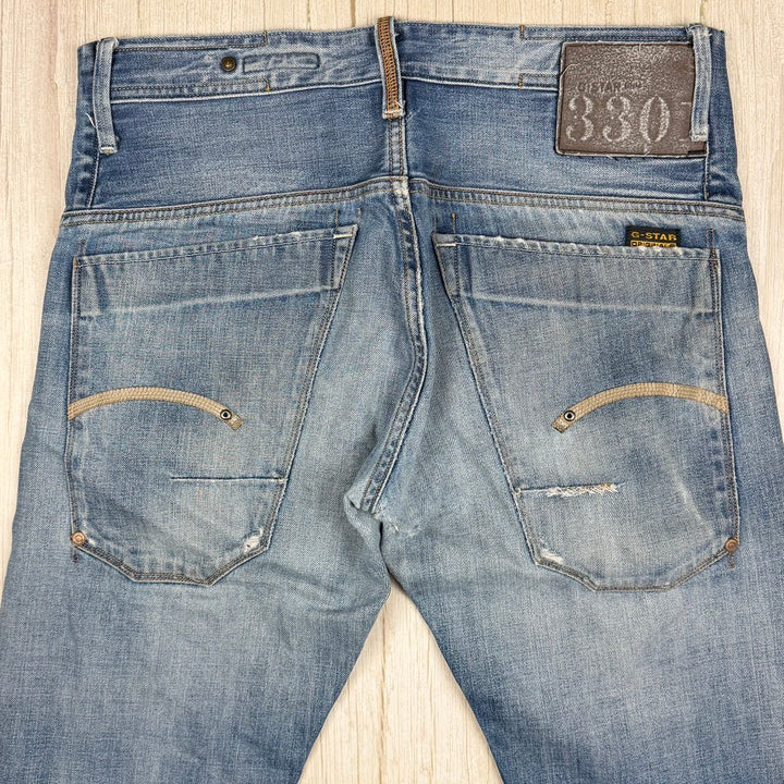 G Star RAW Mens 'Structor Straight' Trashed Jeans -Size 32
