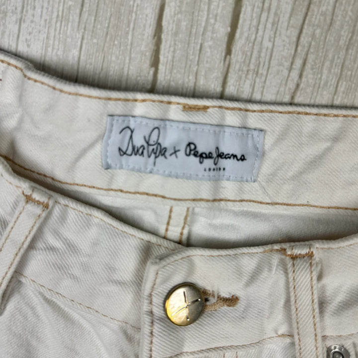 Pepe London X Dua Lipa Ladies Ecru Jeans- Size 30