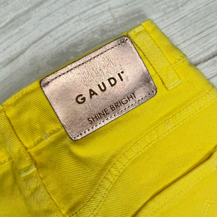 NWT - Gaudi Italy Yellow 'Shine Bright' Jeans Size - 5Y