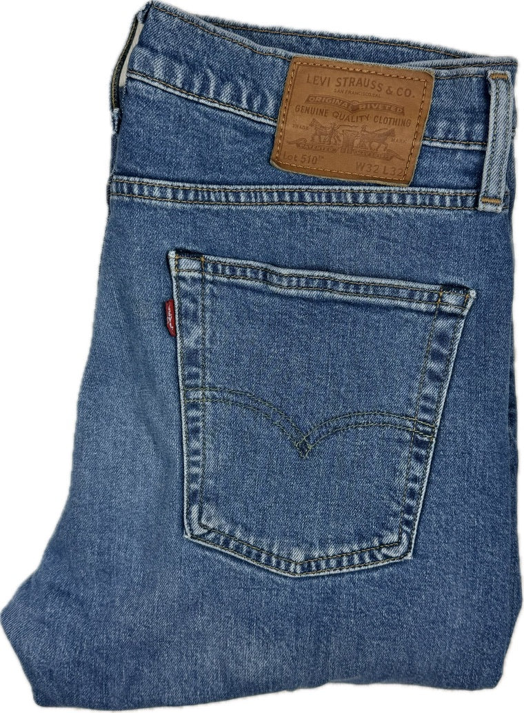 Levis Premium 510 Mens 'Big E' Slim Fit Jeans -Size 32R