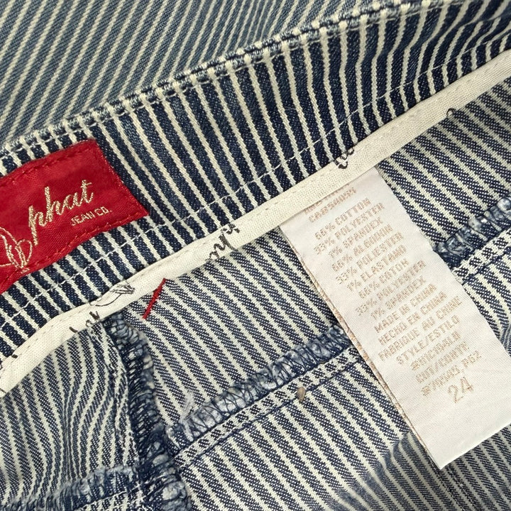 NWT- Baby Phat Engineer Stripe Denim Capri- US Plus Size 24