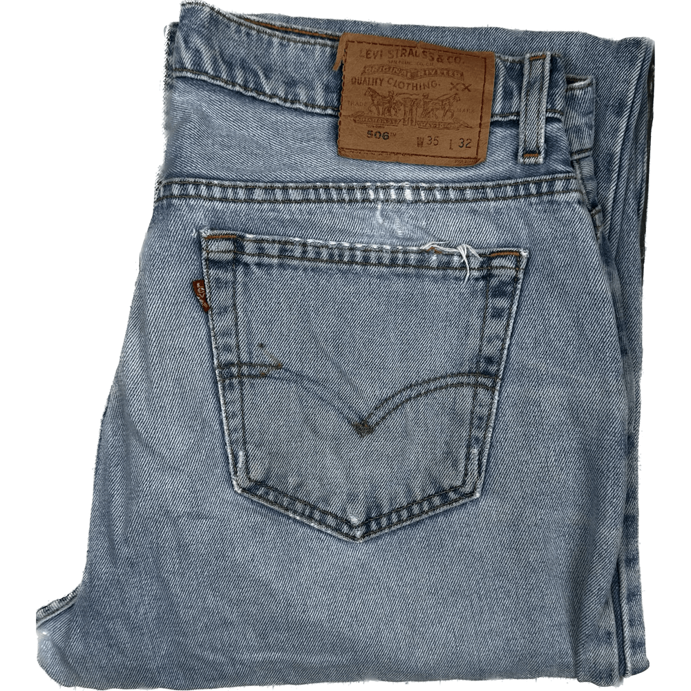 Levis Vintage 90's Boot Cut 506 Denim Jeans - Size 35/32 - Jean Pool