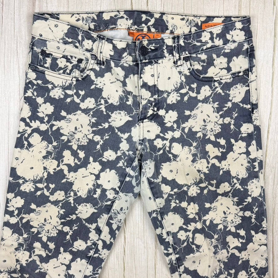 Tory Burch  Ladies 'Alexa Cropped Skinny' Floral Print Jeans- Size 28