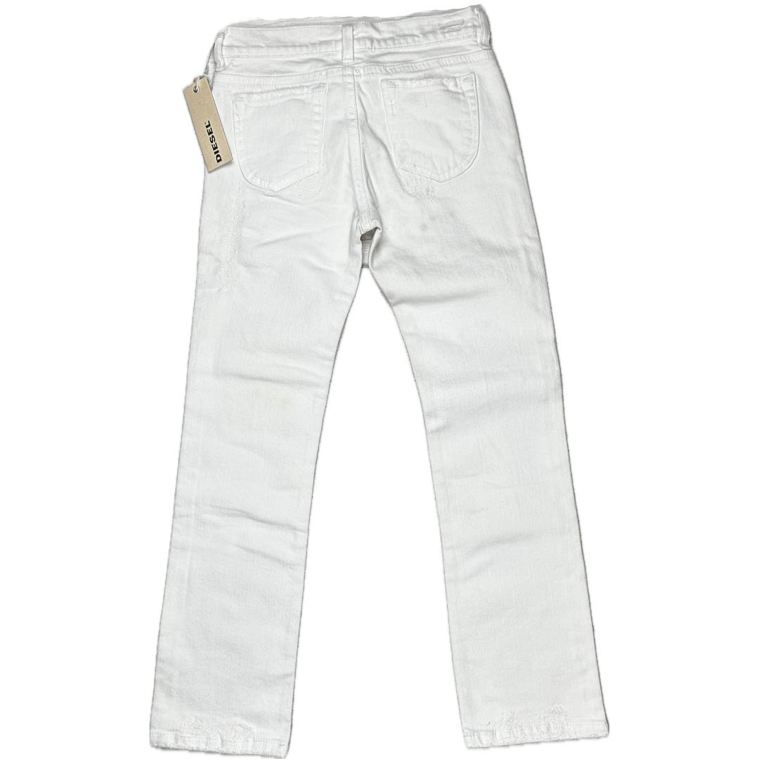 NWT - Diesel 'Liv J' White Straight Leg Jeans Size - 8Y