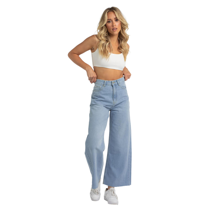Dr Denim 'Aiko'  High Rise Wide Leg Crop Jeans - Size 24