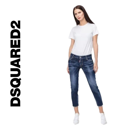 NWT - DSquared2 Ladies Skinny Cropped Jeans- Size 46 (14)