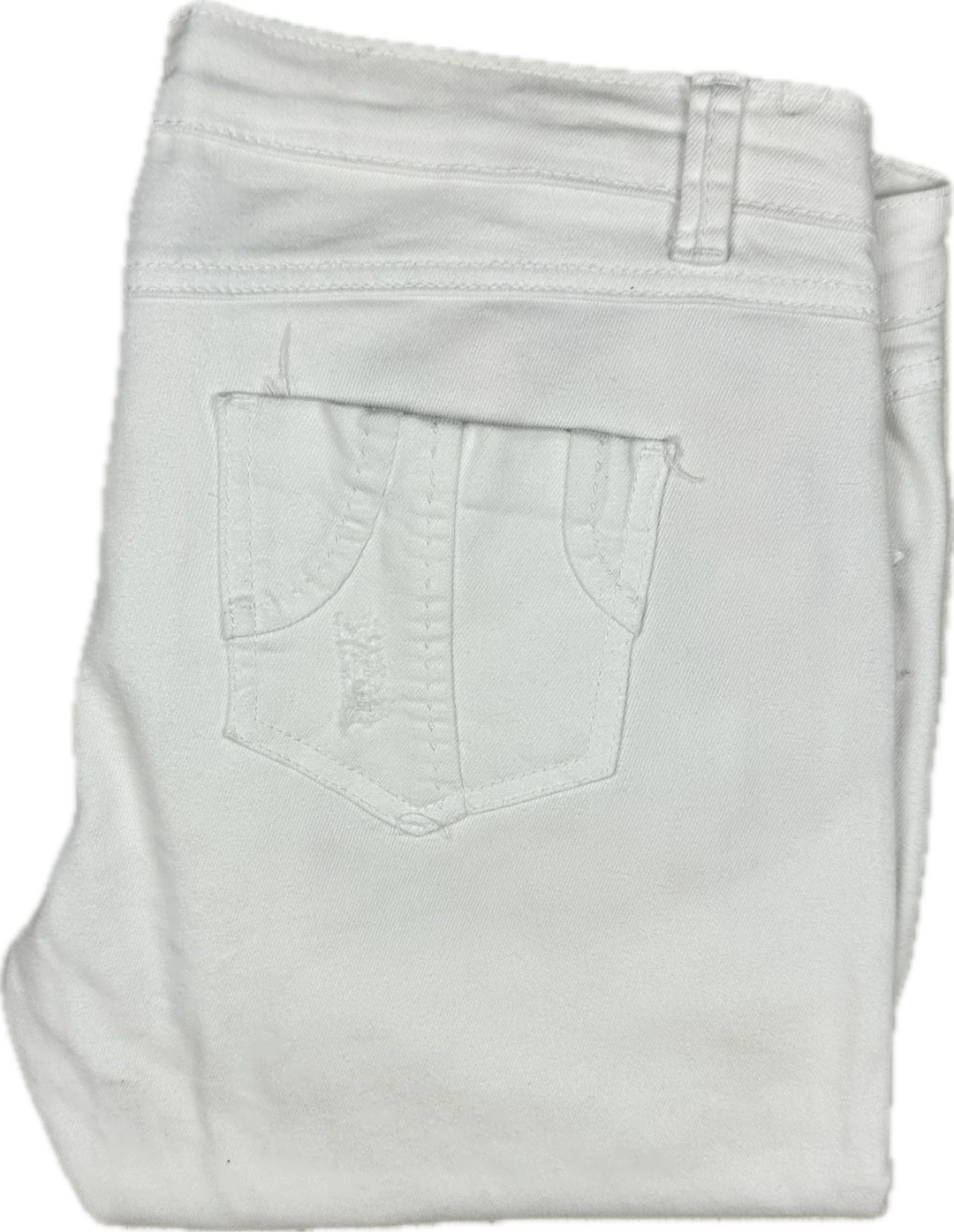 Desigual Embellished White on White Ladies Jeans- Size 28