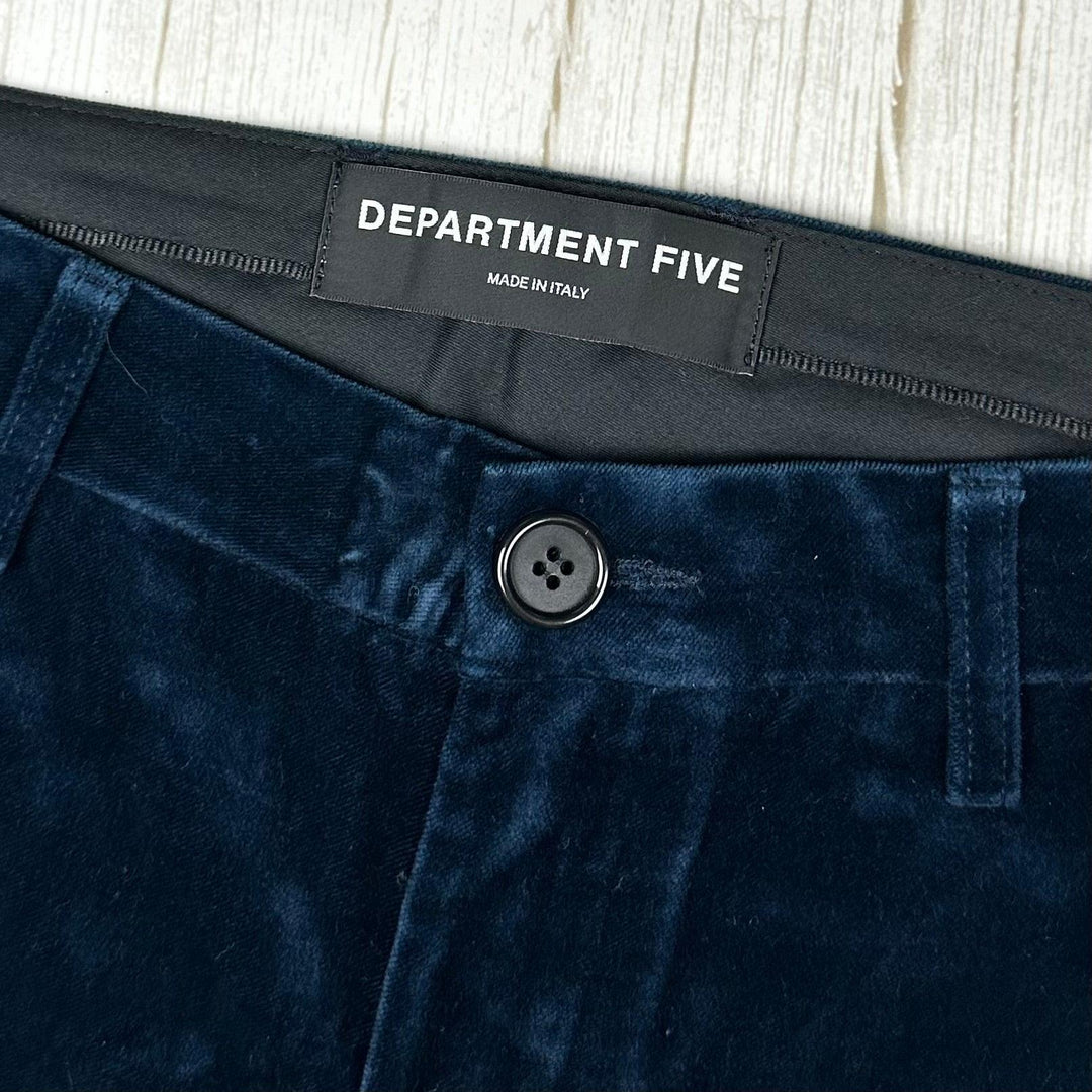 NWT- Department 5 Made in Italy Navy Velvet Pants- Size 26