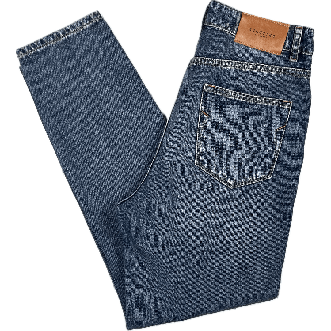 Selected Femme Tapered 'Mom Fit' Jeans - Size 28 - Jean Pool