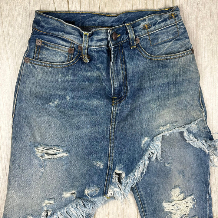 R13 Made in Italy 'Double Classic' Skirted Jeans- Size 24