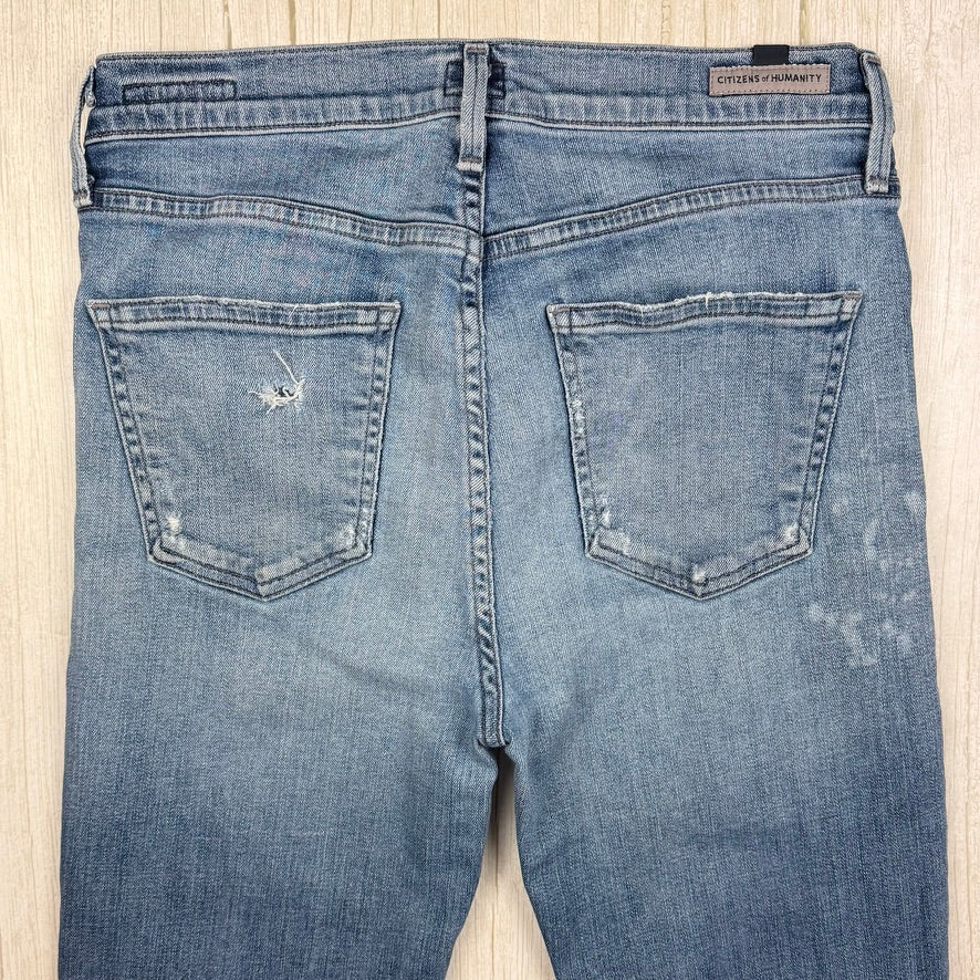 Citizens of Humanity 'Rocket Crop' Distressed Skinny Jeans - Size 28