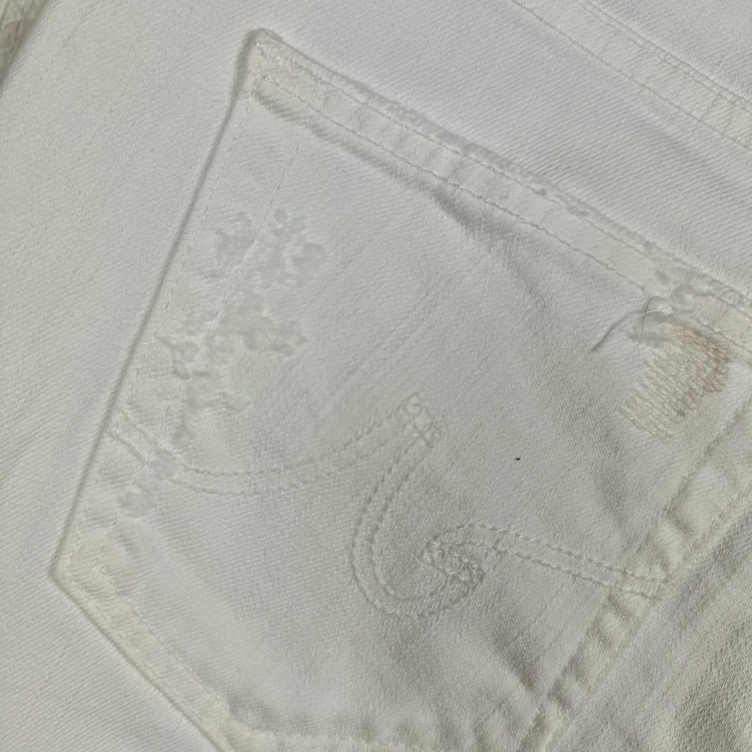 AG Adriano Goldschmied 'Ex-Boyfriend Slim' White Jeans - Size  30R