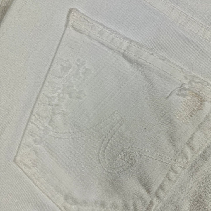 AG Adriano Goldschmied 'Ex-Boyfriend Slim' White Jeans - Size  30R