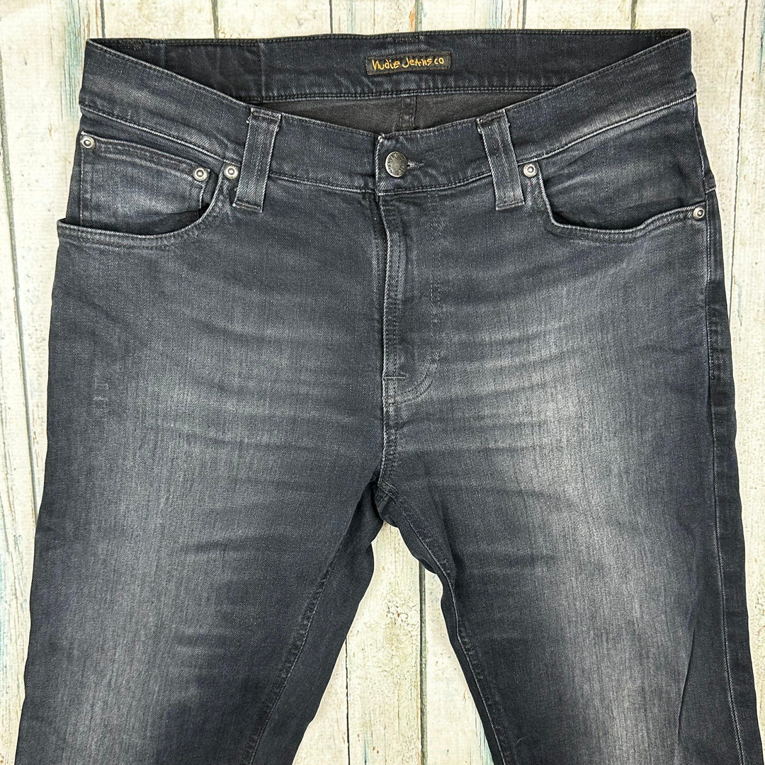 Nudie Jeans Co. 'Thin Finn' Org. Black and Grey Jeans - Size 33/32 - Jean Pool