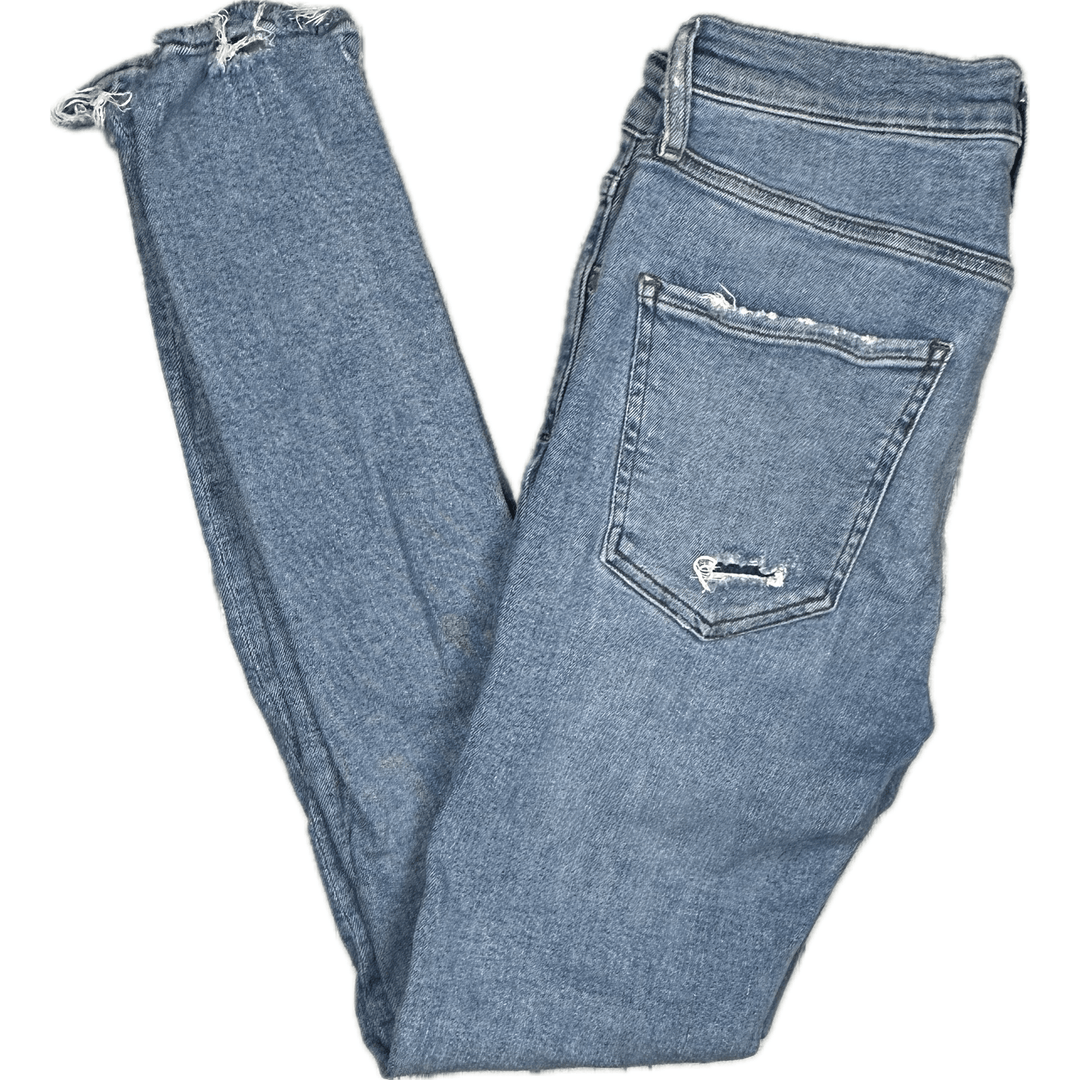 AGOLDE Chewed Hem Mid Rise Skinny Jeans- Size 28 - Jean Pool