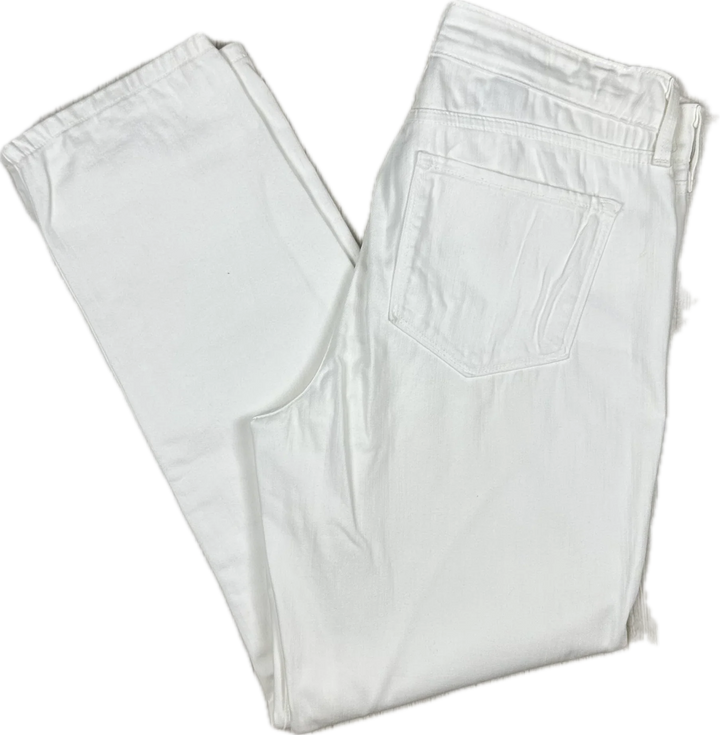 NYDJ Lift & Tuck 'Ankle' White Stretch Jeans -Size 6 US or 10 AU