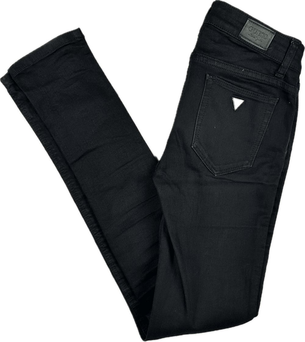 Guess Power Ultra Skinny Black Jeans - Size 27 - Jean Pool
