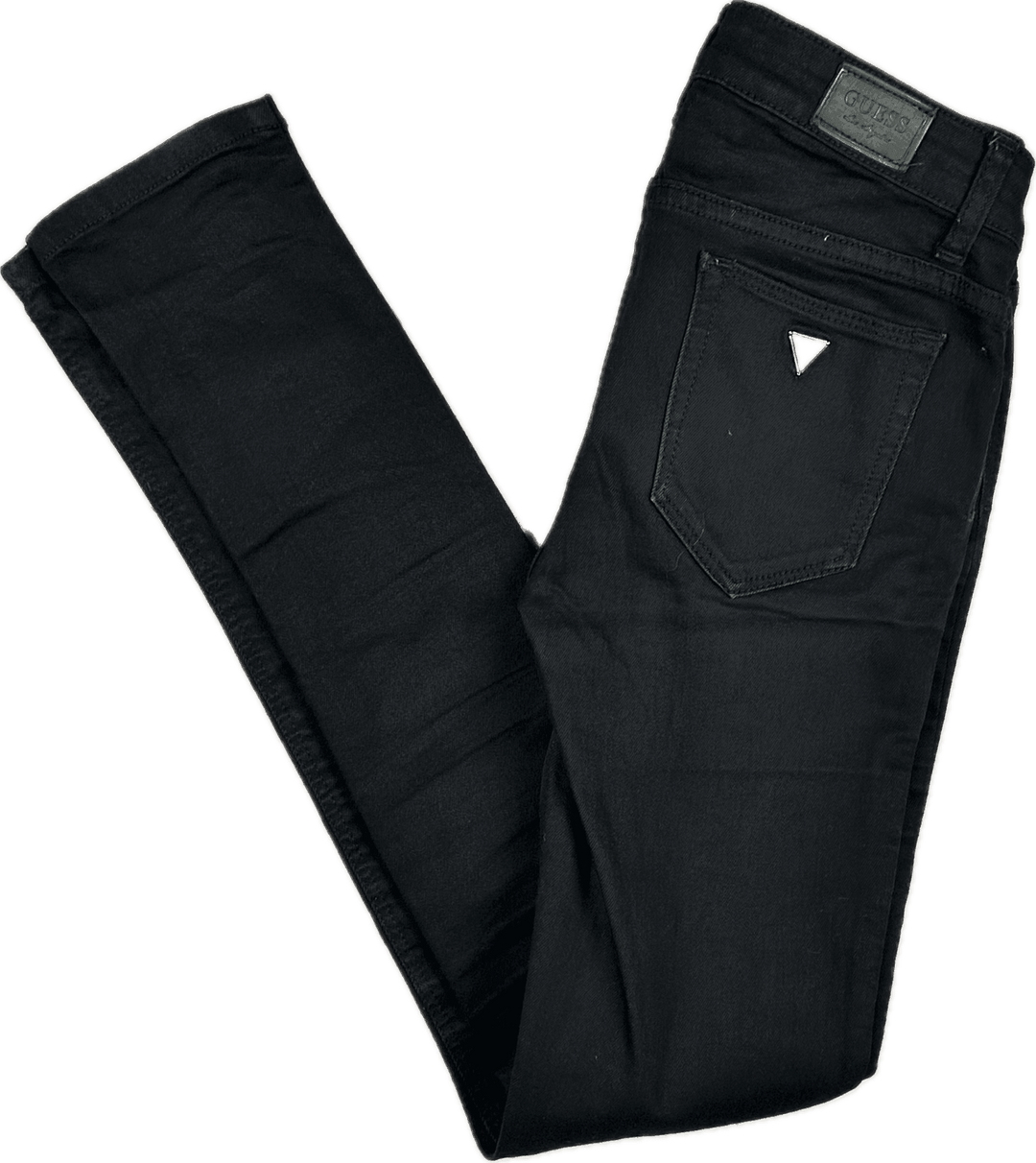 Guess Power Ultra Skinny Black Jeans - Size 27 - Jean Pool