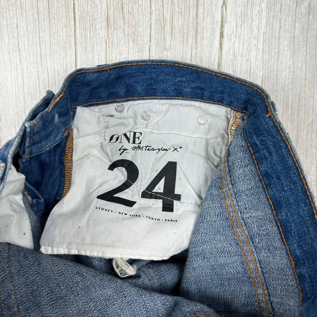 One Teaspoon Ladies Destroyed 'Awesome Baggies' Jeans - Size 24