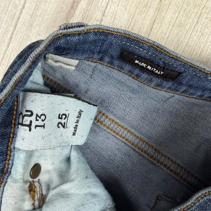 R13 Made in Italy 'X Over' Blue Jeans Jeans- Size 25
