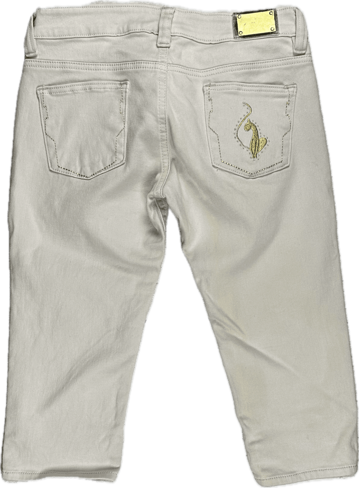 Baby Phat Y2K Beige Logo Pocket Crop Jeans- Size 30 - Jean Pool