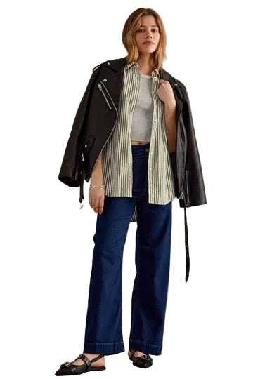 NEW- Meave USA Womens Wide Leg Flare Jeans - Size 34 XTall