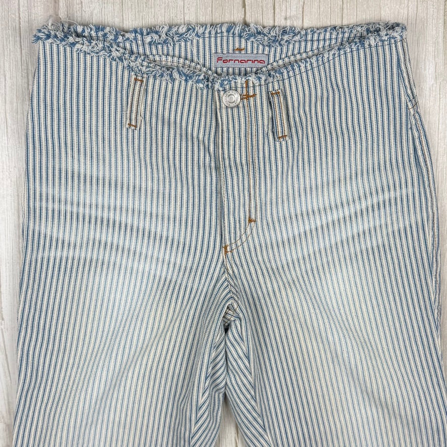 Fornarina Italy Y2K Ladies Flare Stripe Jeans -Size 25