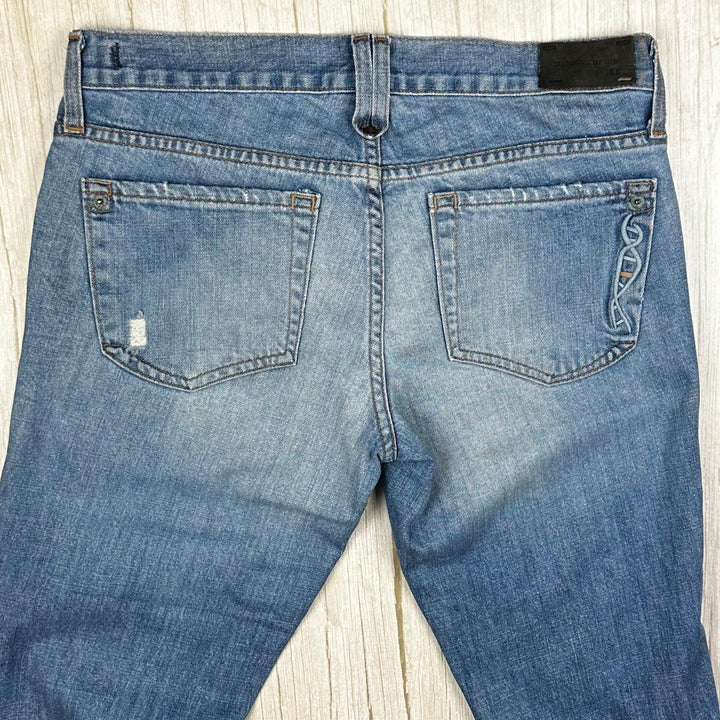 Genetic USA Made Distressed Low Boyfriend Jeans - Size 27